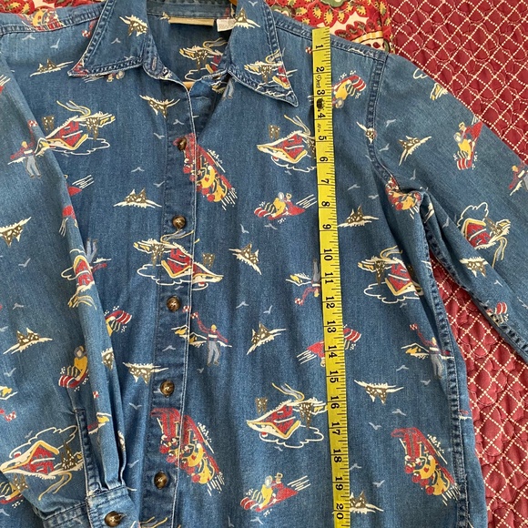 Liz Claiborne denim button up shirt - Picture 1 of 7